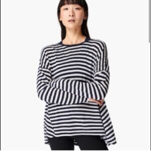 Sweaty Betty Easy Peazy Lightweight Striped Top Size Small